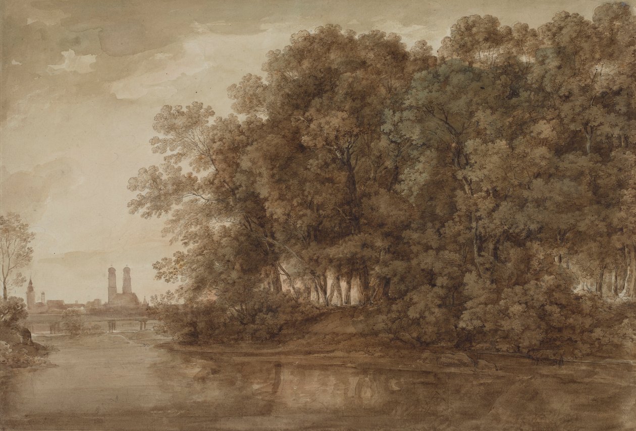 Uitzicht op München door Johann Georg von Dillis