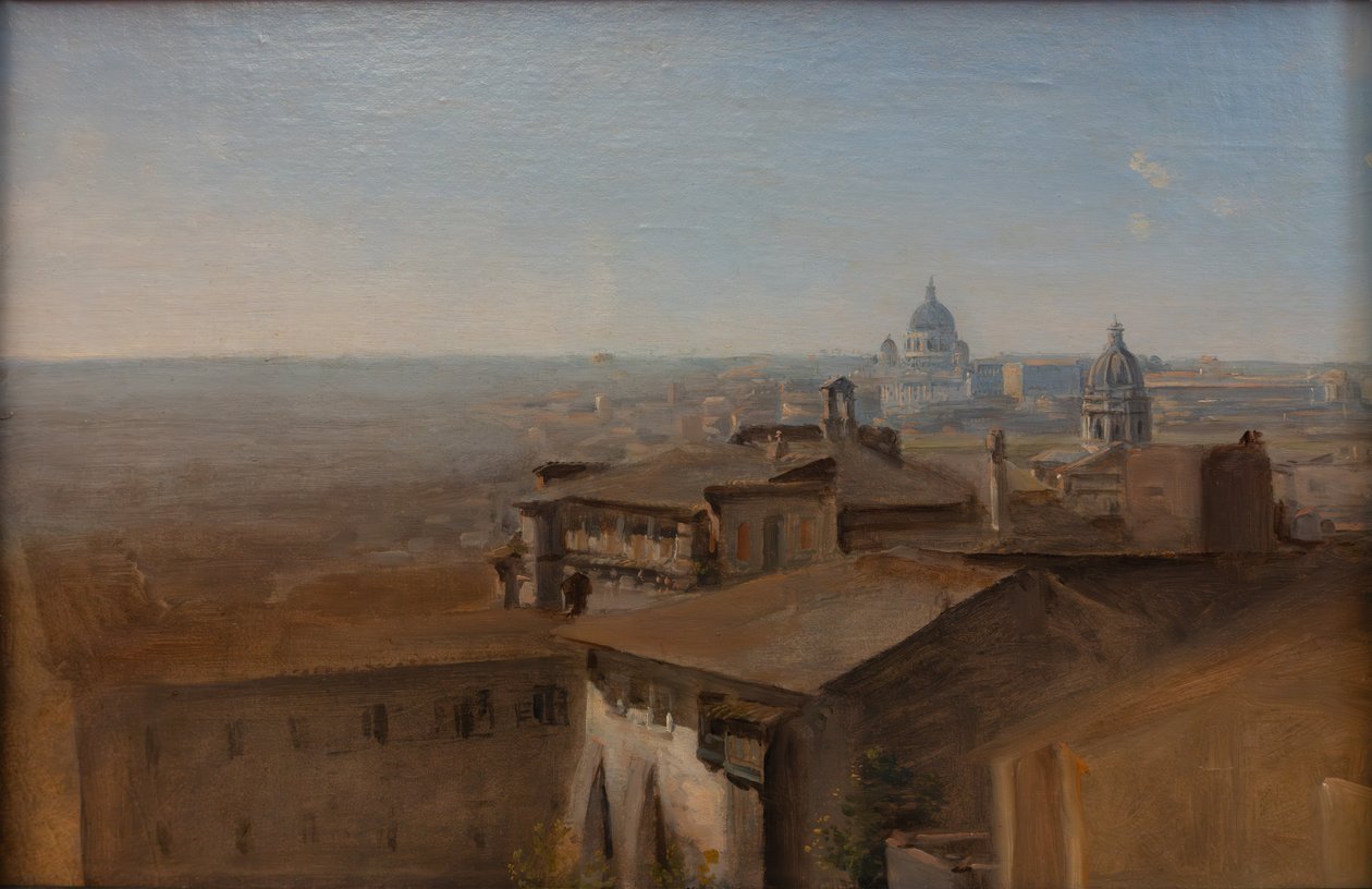 Gezicht op de Sint-Pieter vanaf Villa Malta door Johann Georg von Dillis