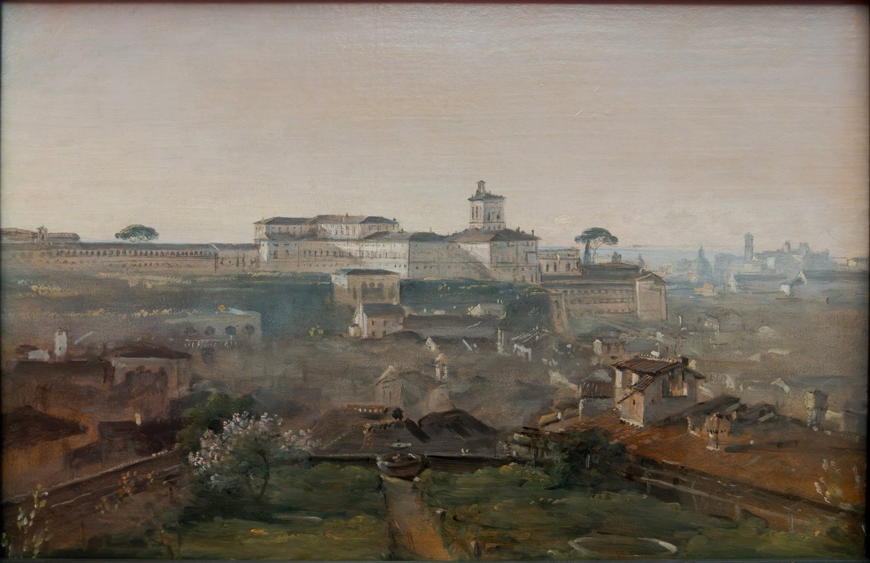 Gezicht vanaf Villa Malta op de Quirinaal door Johann Georg von Dillis