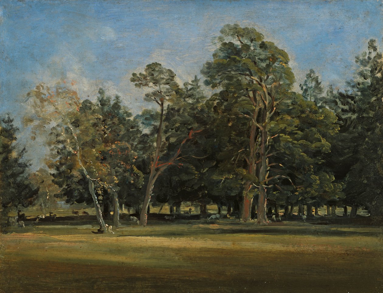 Het hertenpark bij München door Johann Georg von Dillis