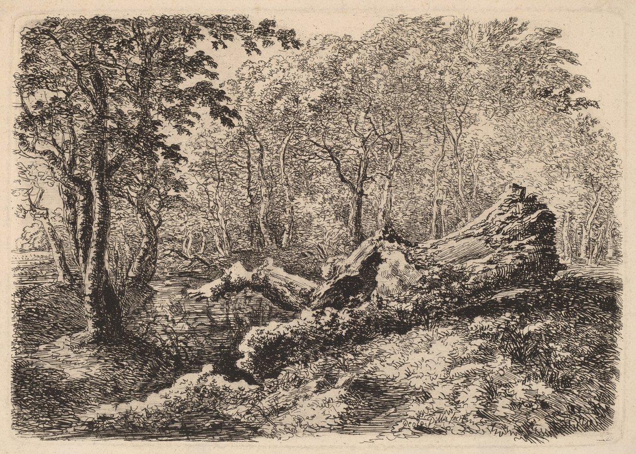 Vergaande Boomstam, 1794 door Johann Georg von Dillis