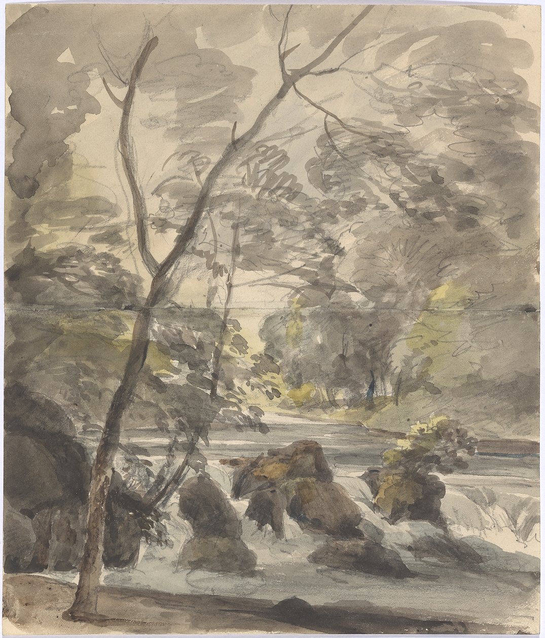 Waterval in de Engelse Tuin door Johann Georg von Dillis