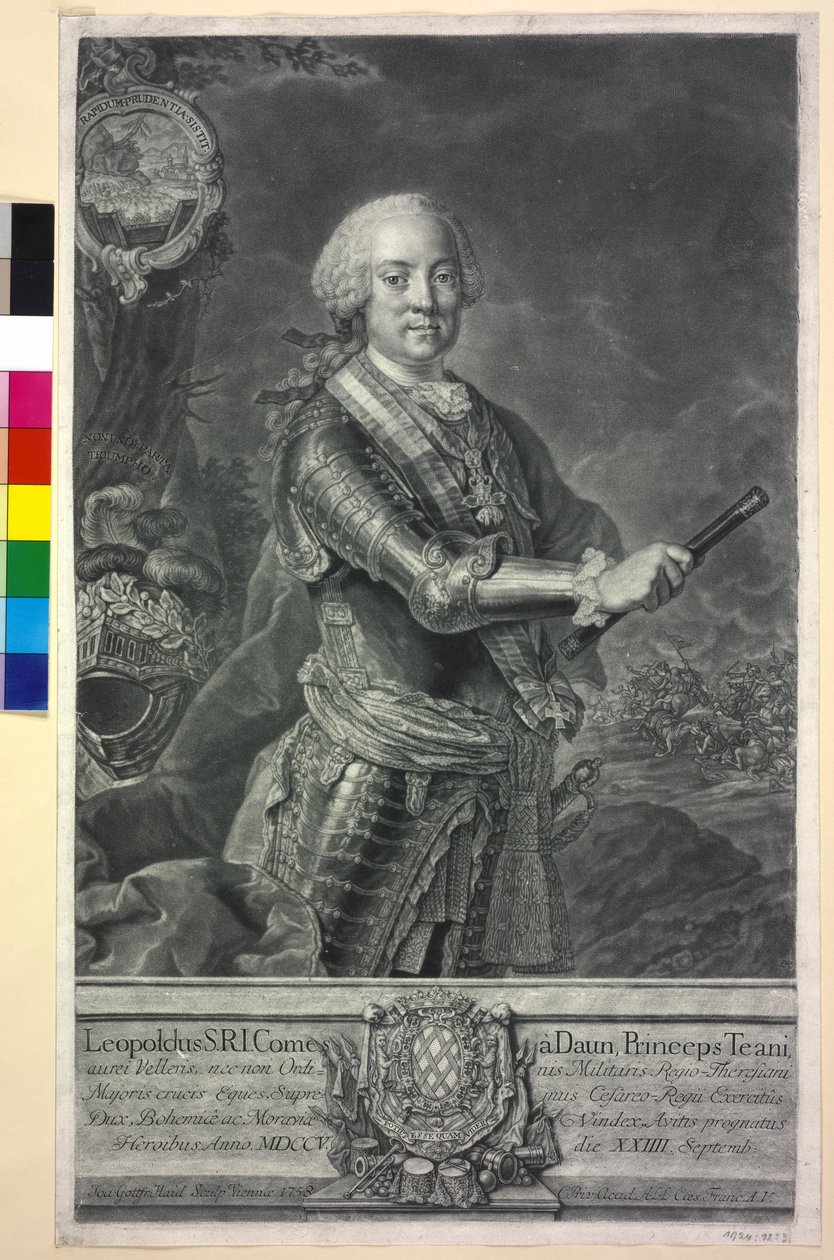 Leopold graaf Daun door Johann Gottfried Haid