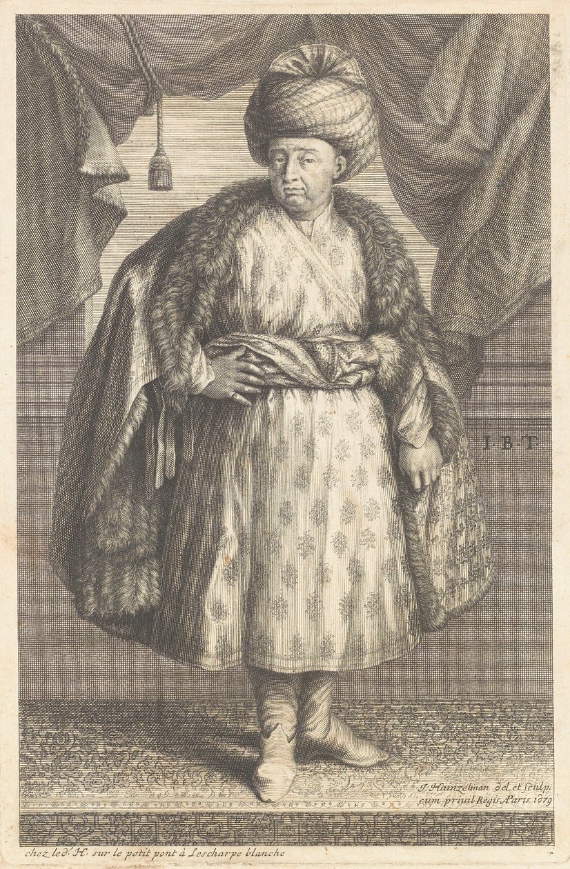 Portret van Jean-Baptiste Tavernier (1605-1689) door Johann Hainzelmann
