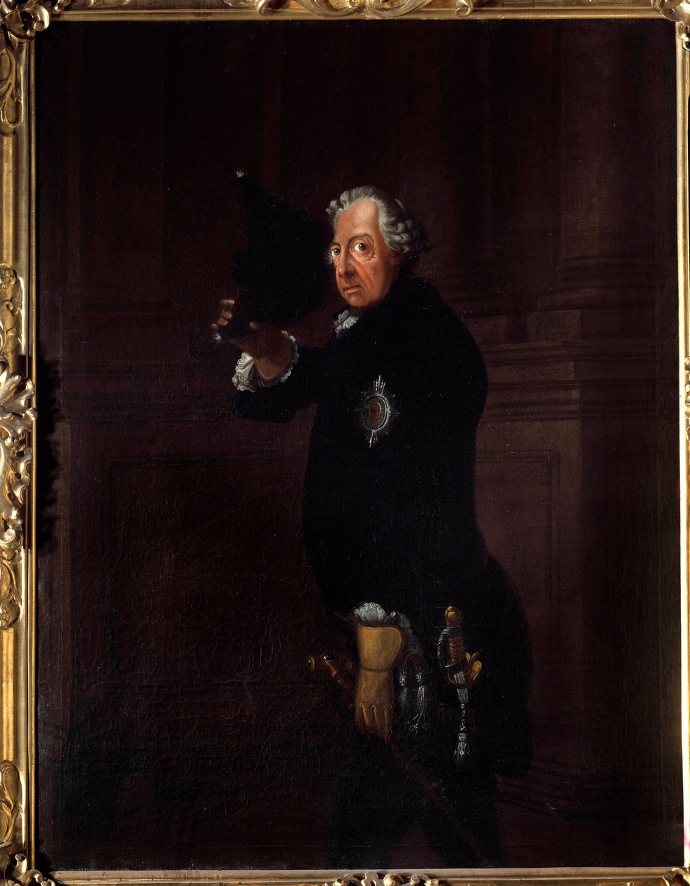 Portret van Frederik II, koning van Pruisen door Johann Heinrich Francke