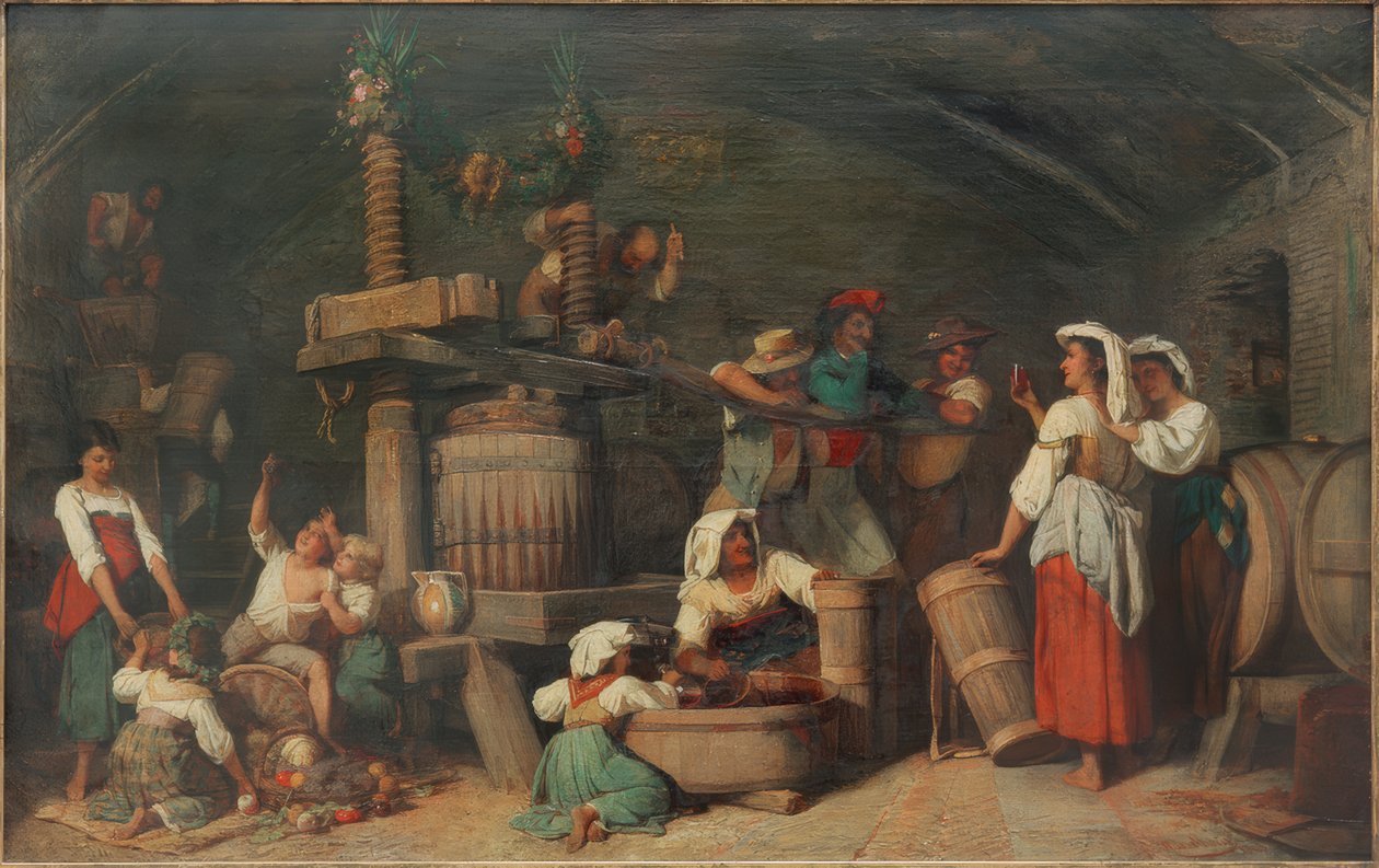Romeinse wijnpers door Johann Heinrich Hasselhorst