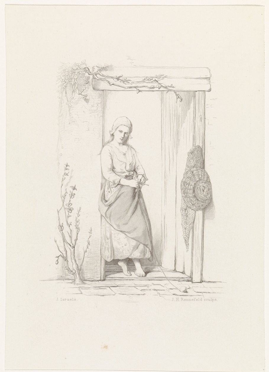 Het Breistertje door Johann Heinrich Maria Hubert Rennefeld