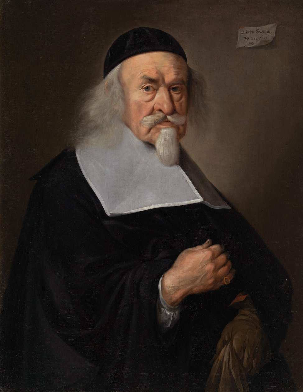 Portret van een man van 81 jaar door Johann Heinrich Roos
