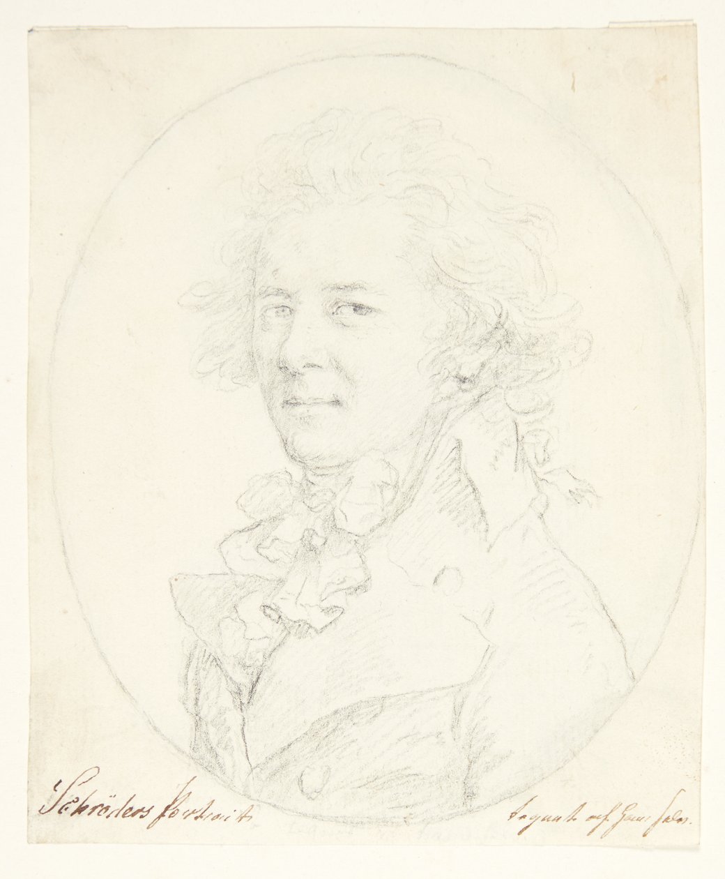 Zelfportret(?) door Johann Heinrich Schroder