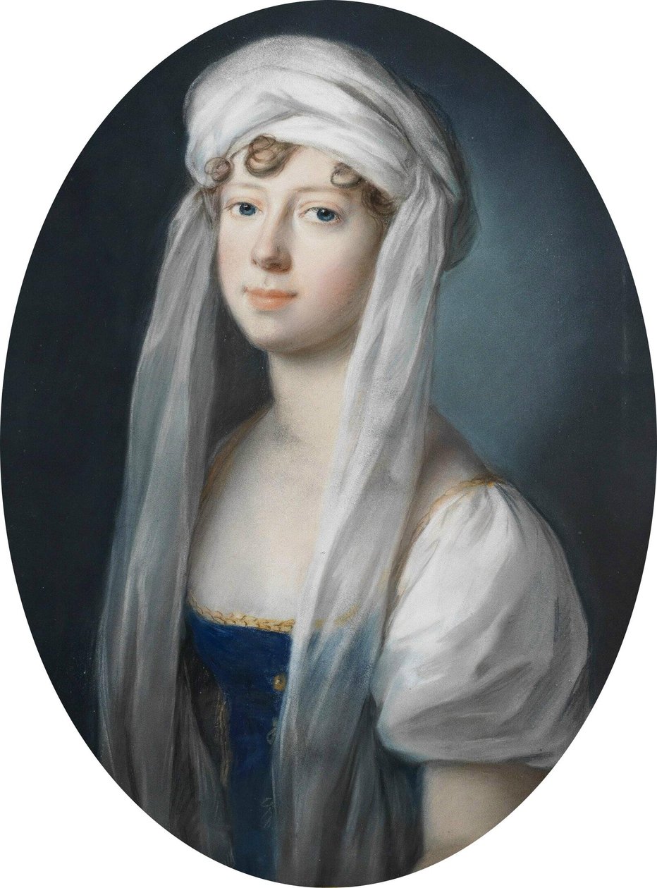 Johann Heinrich Schröder - Groothertogin Maria Pavlovna Romanova van Rusland als erfprinses van Saksen-Weimar-Eisenach in 1806 door Johann Heinrich Schroder