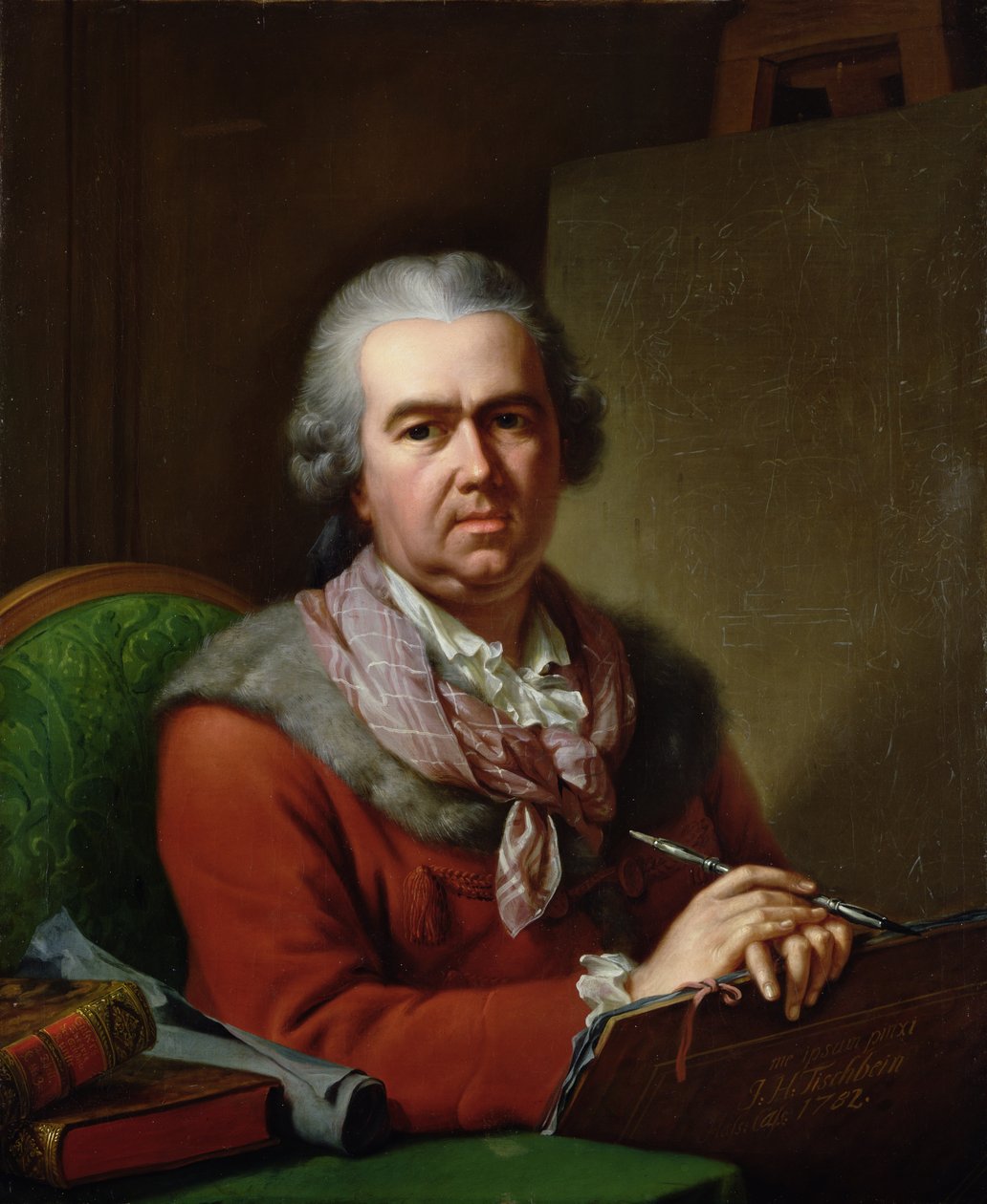 Zelfportret op Oude Leeftijd, 1782 door Johann Heinrich Tischbein