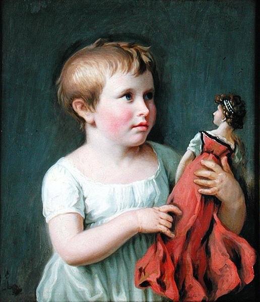 Kinderportret van Cornelia Wilhelmine Amsinck, de toekomstige vrouw van burgemeester Dammert (1800-61) door Johann Heinrich Wilhelm Tischbein