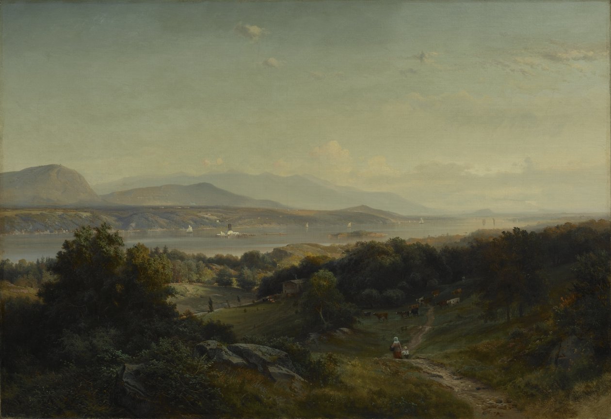 Landschap, Hyde Park, New York, 1859 door Johann Herman Carmiencke