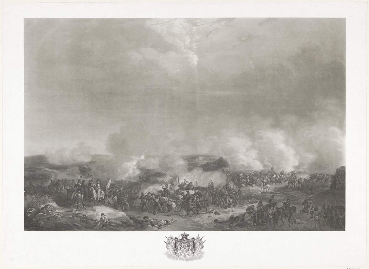 Prins van Oranje in de slag bij Quatre-Bras, 1815 door Johann Hürlimann