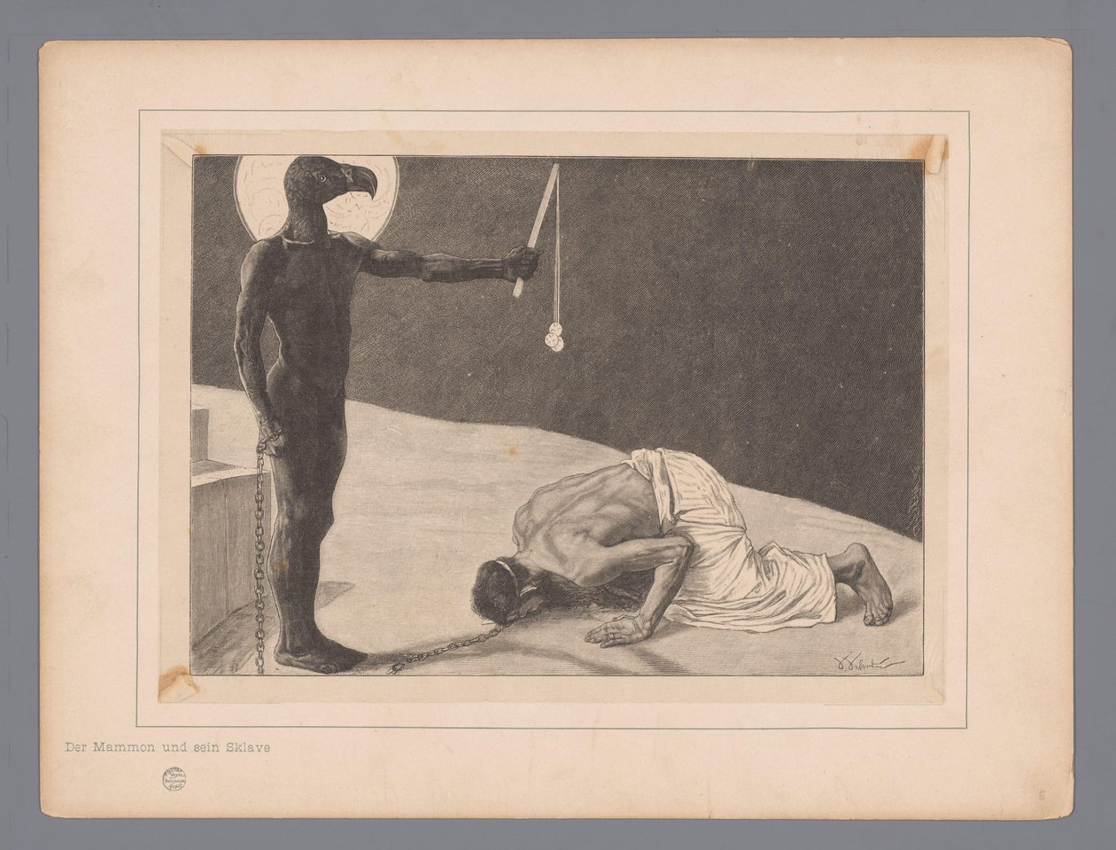 Aanbidding van Mammon door Johann Jakob Weber