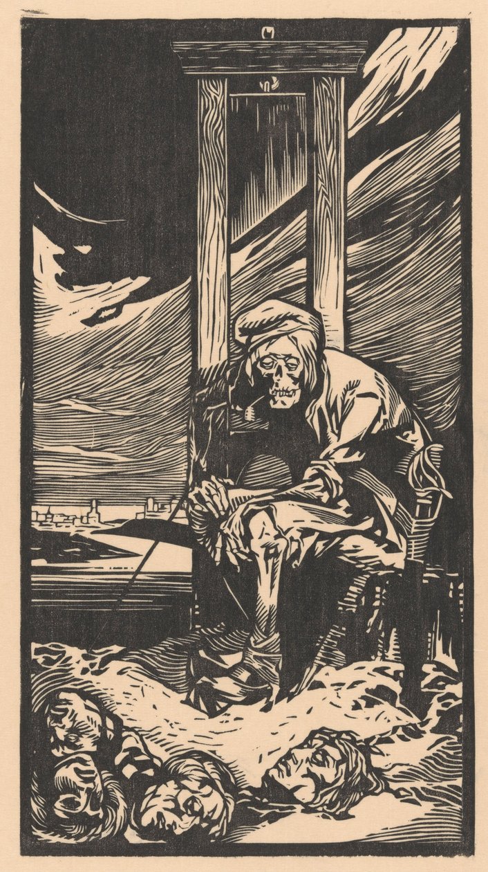 De dood door een guillotine door Johann Joseph Aarts