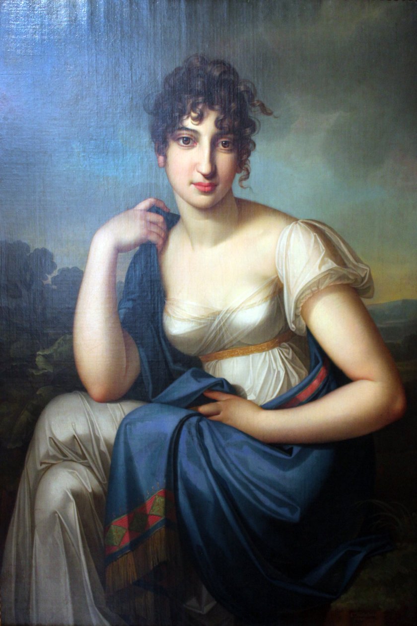 Portret van Amalie Beer (1767-1854) door Johann Karl Heinrich Kretschmar