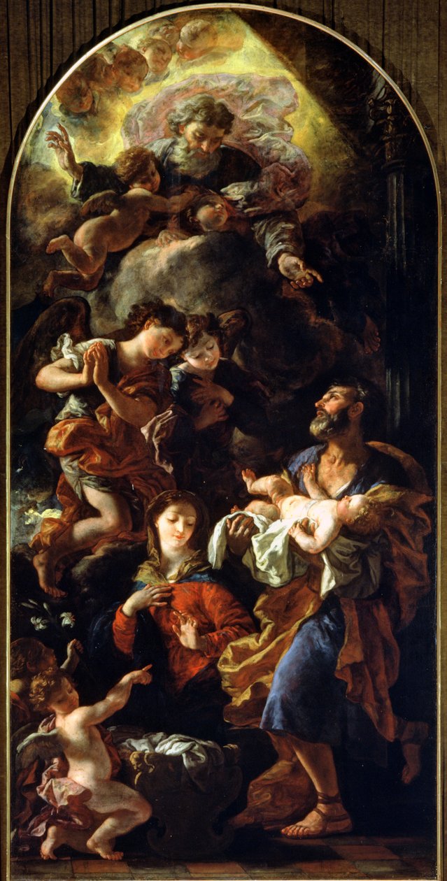 De Heilige Familie door Johann Karl Loth