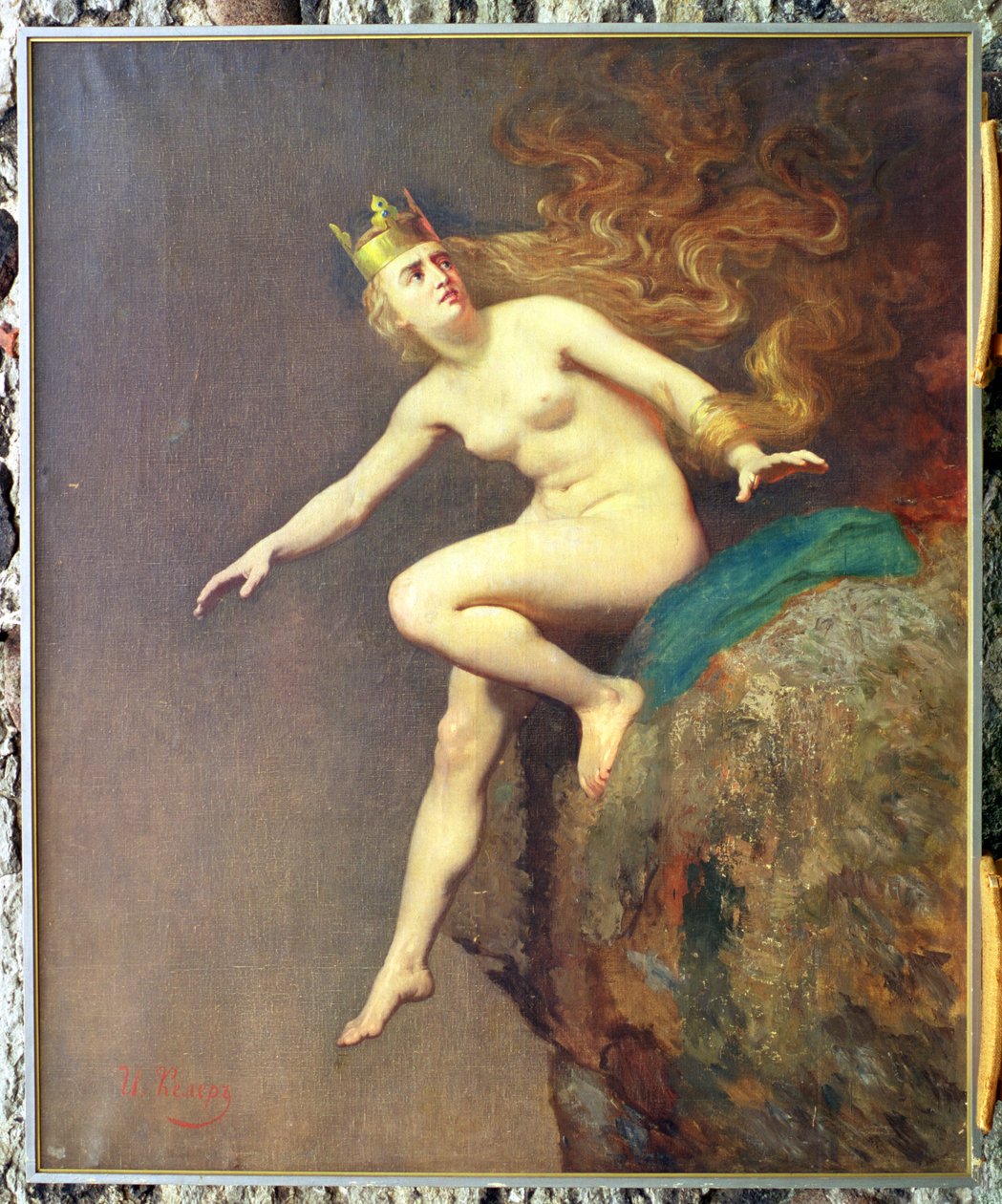 Lorelei, een studie voor het schilderij De Vervloeking van Lorelei door de Monniken, 1887 door Johann Koler