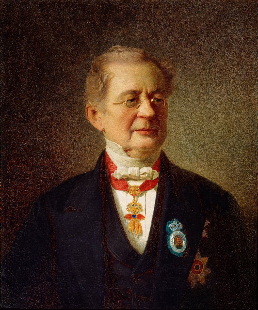 Portret van kanselier prins Alexander M Gorchakov, 1867 door Johann Koler