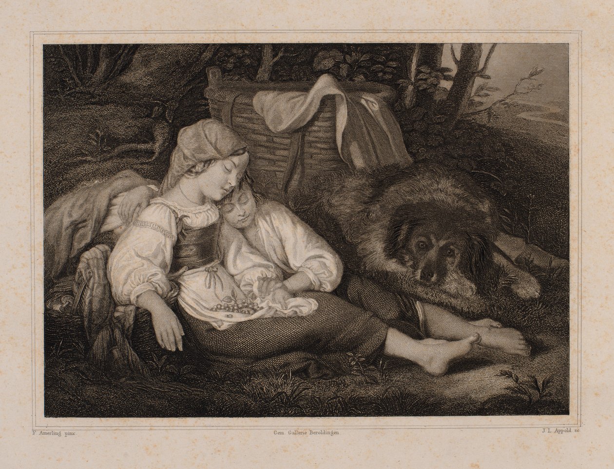 De slapende kinderen door Johann Leonhard Appold