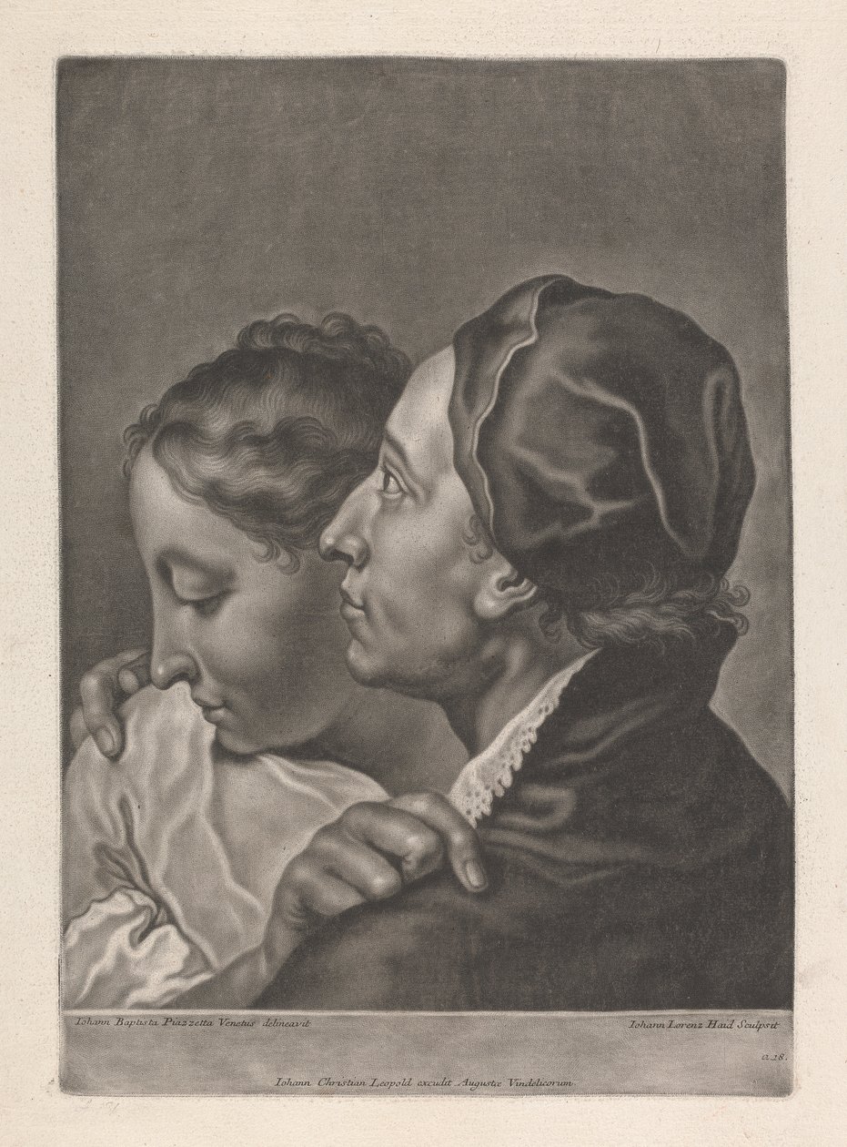 Portret van een man en vrouw door Johann Lorenz Haid