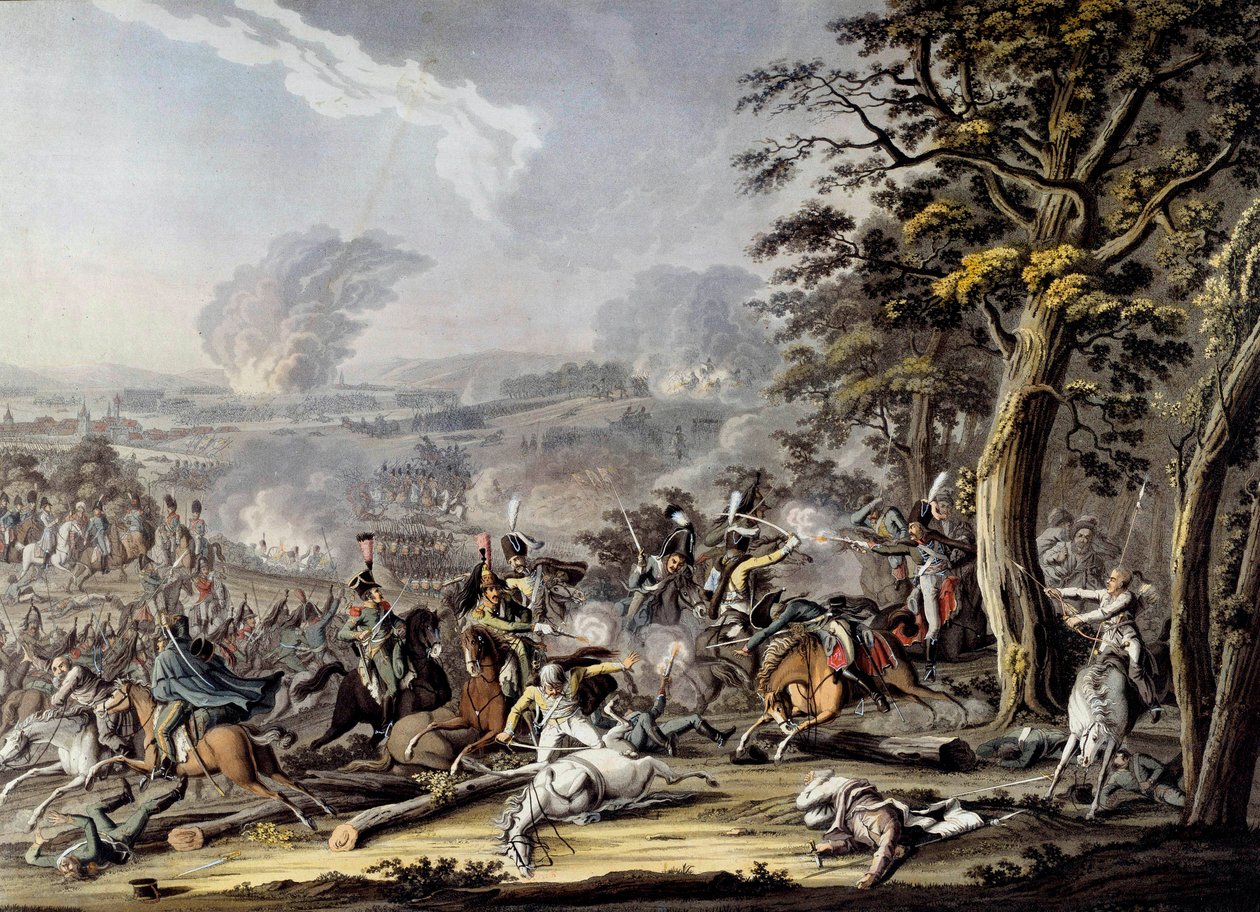 Oorlog van de Vierde Coalitie: uitzicht op de Slag bij Friedland door Johann Lorenz Rugendas