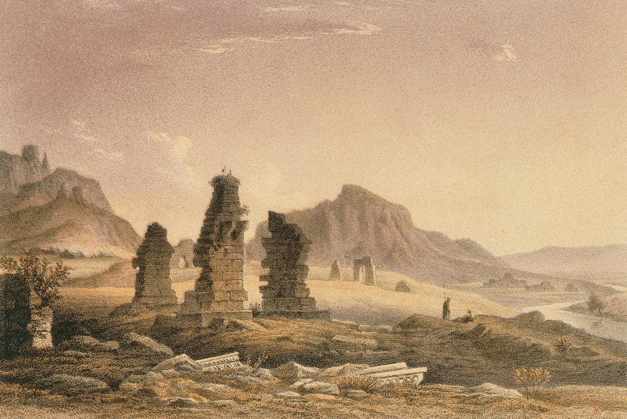 Omgeving van Sardis. Ets door Bernatz et alii - Steinkopk J.F. Editore door Johann Martin Bernatz