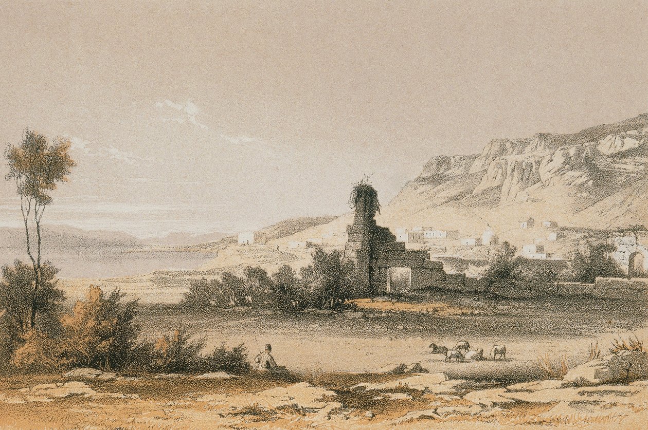 Magdala (Majdal Shams). Ets door Bernatz et alii - Steinkopk J.F. Editore door Johann Martin Bernatz