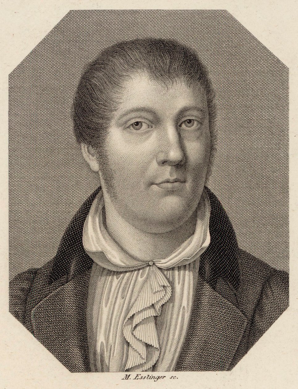 Portret van de violist en componist Louis Spohr 1784-1859, 1820 door Johann Martin Esslinger