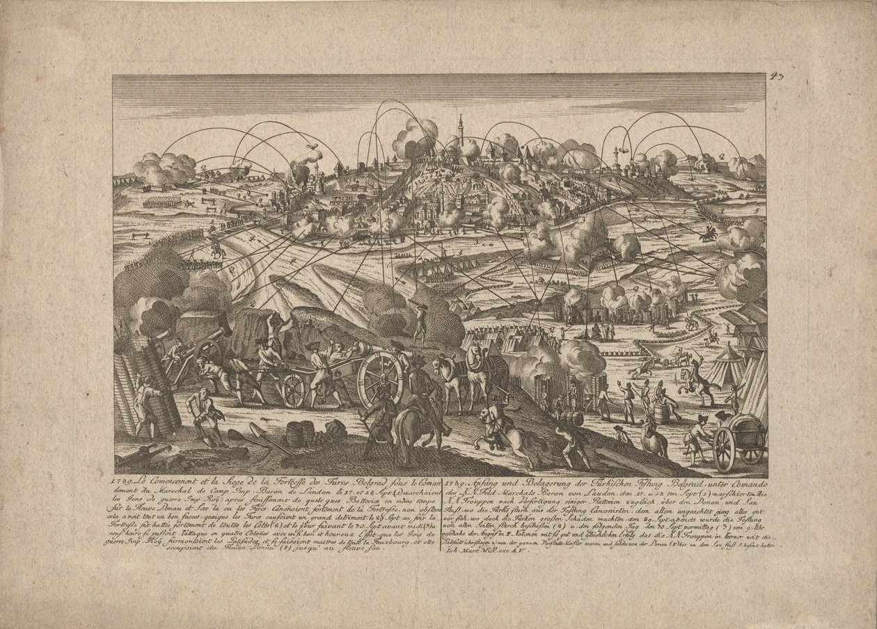 De verovering van Belgrado op 8 oktober 1789, 1789 door Johann Martin Will