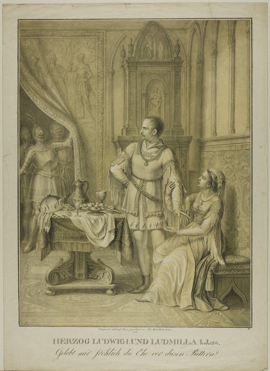 Hertog Ludwig I en Ludmilla door Johann Michael Mettenleiter
