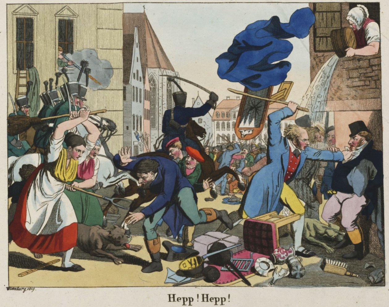 Hep Krawalle 1819 door Johann Michael Voltz