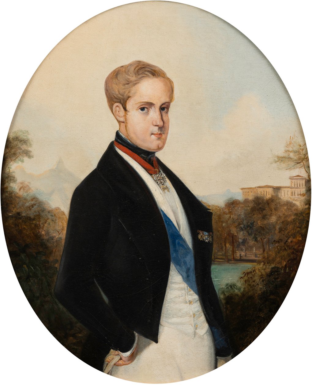 Portret van keizer Peter II van Brazilië 1825-1891, 1846 door Johann Moritz Rugendas