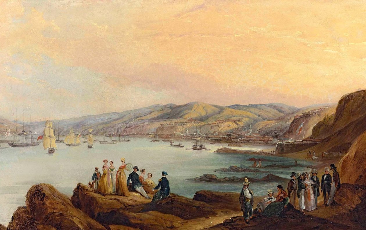Spaans: Caleta el membrillo, Valparaíso of Personajes de Valparaíso door Johann Moritz Rugendas
