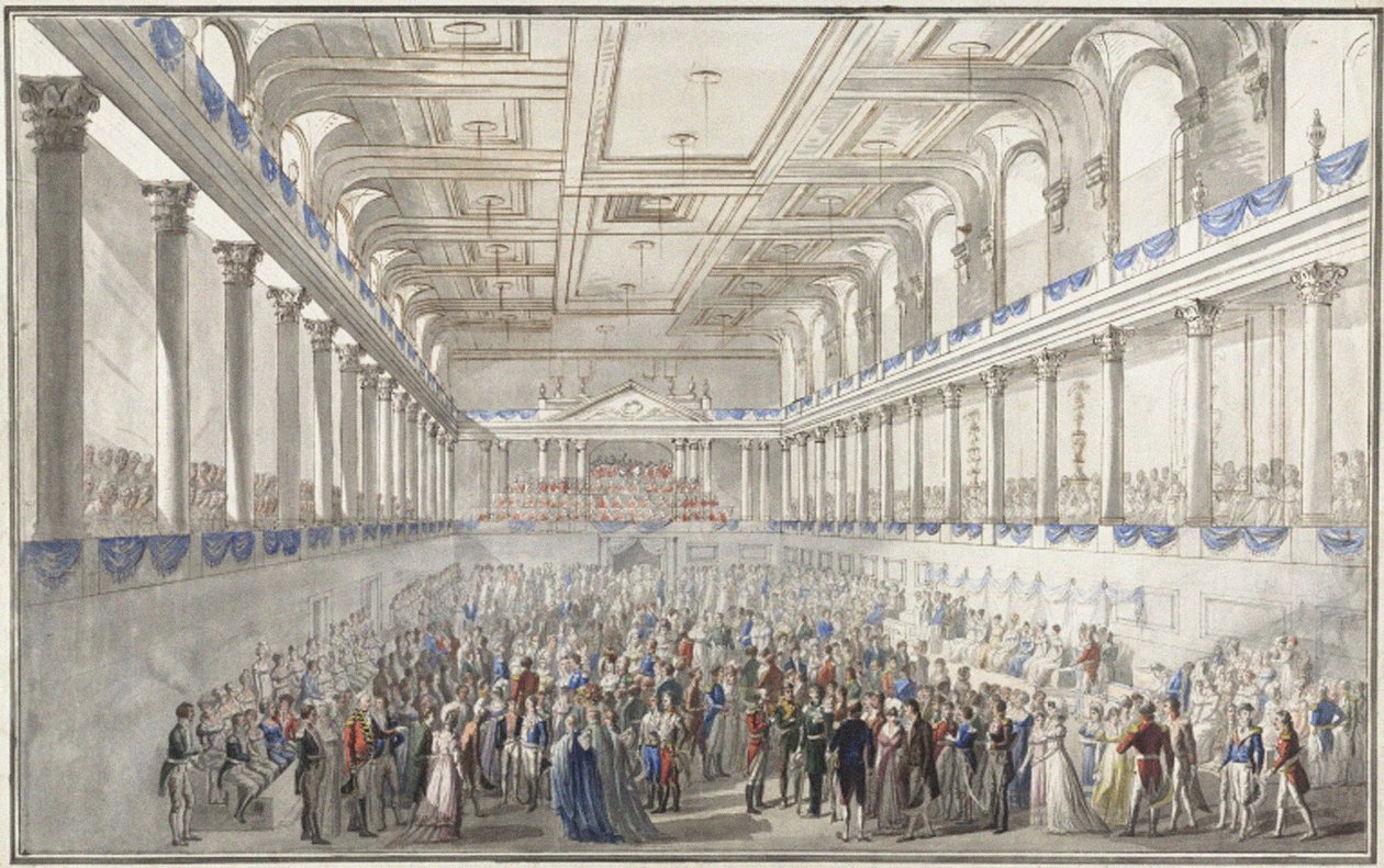 Redoute paré tijdens het Congres van Wenen op 9 oktober 1814, ca. 1815 door Johann Nepomuk Hoechle