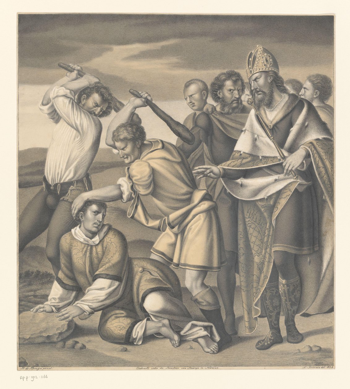 Marteldood van de heilige Ewald door Johann Nepomuk Strixner