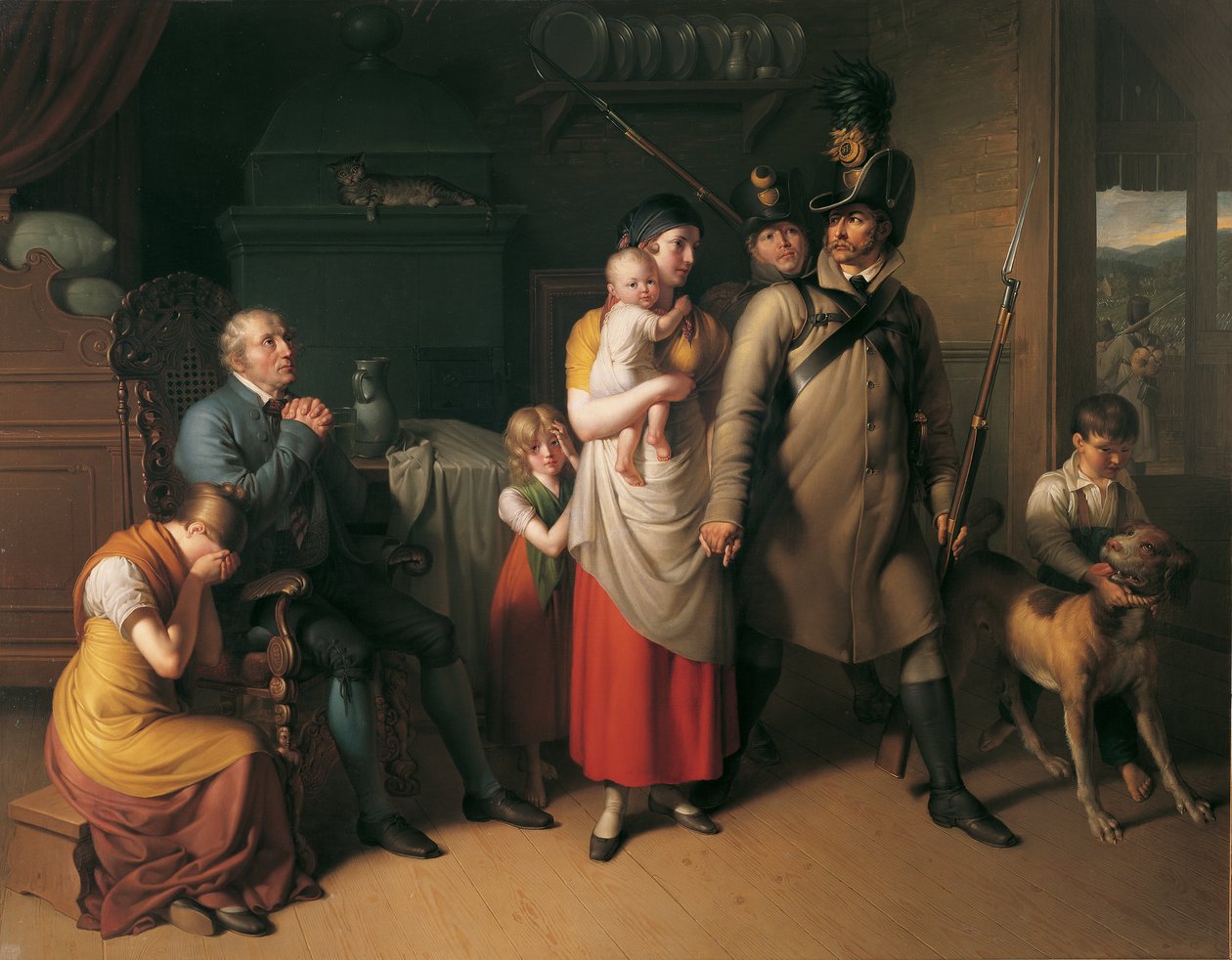 Het afscheid van de landweerman door Johann Peter Krafft