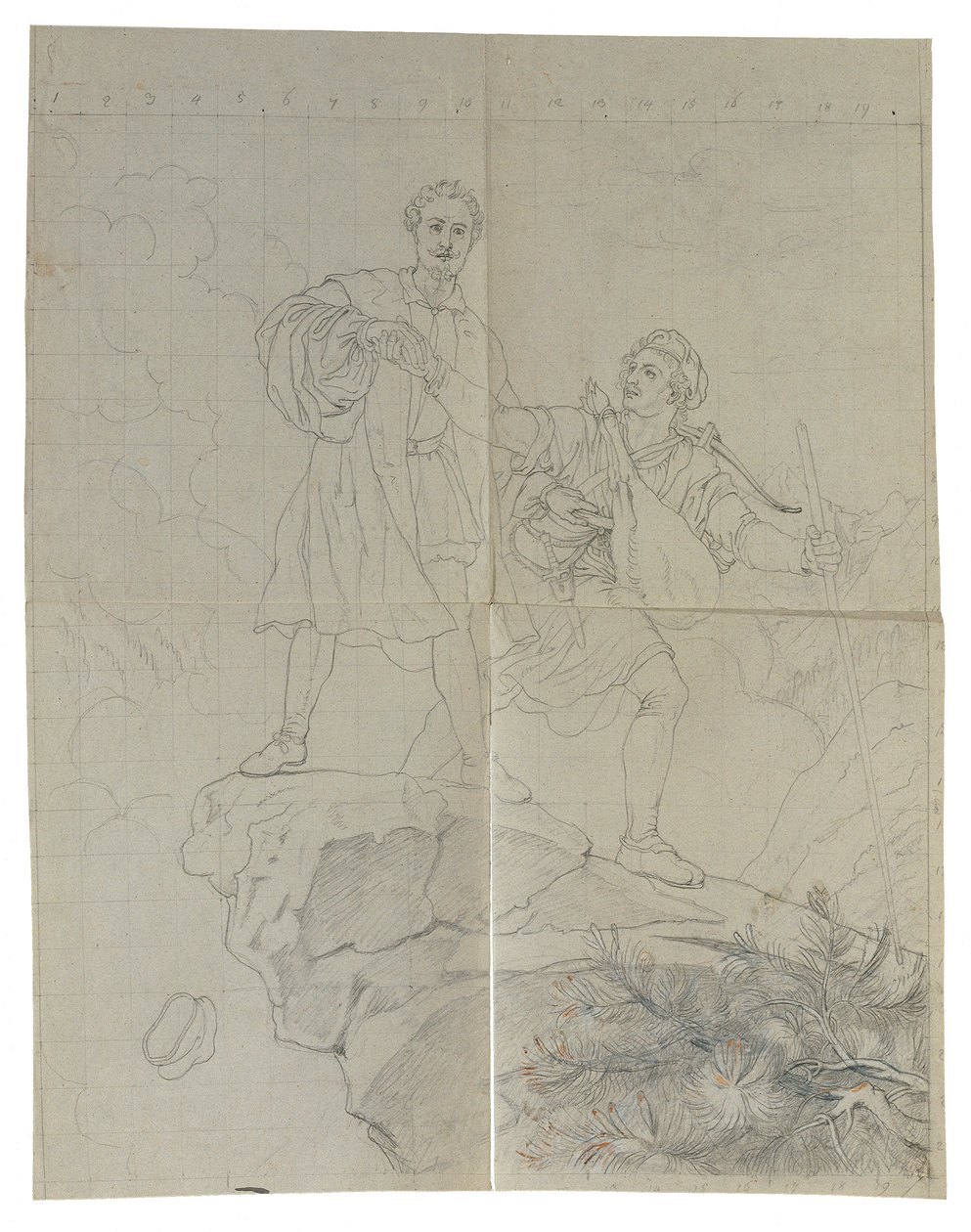 Manfred en de gemzenjager door Johann Peter Krafft
