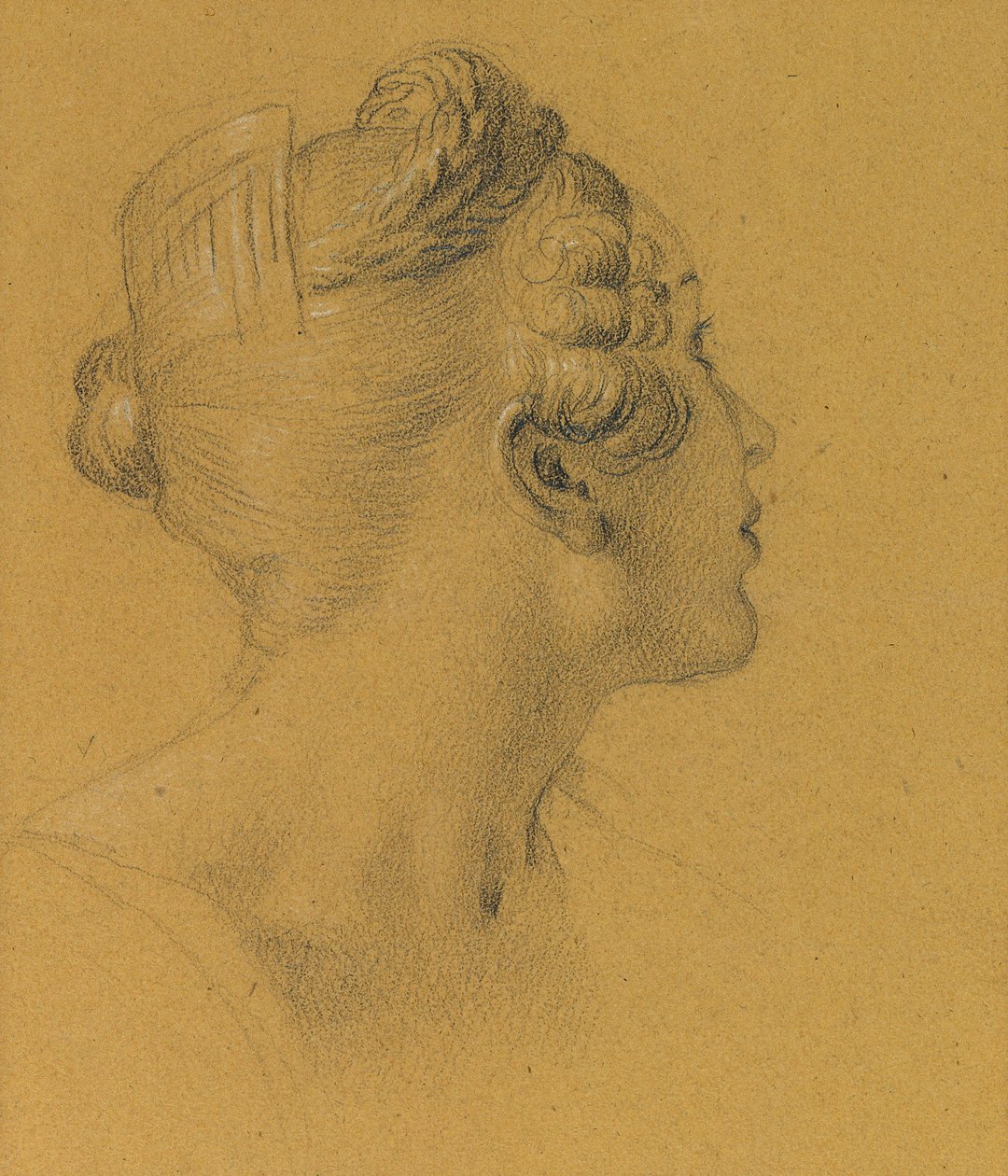 Vrouwelijke studie voor de muurschilderingen in de Hofburg door Johann Peter Krafft