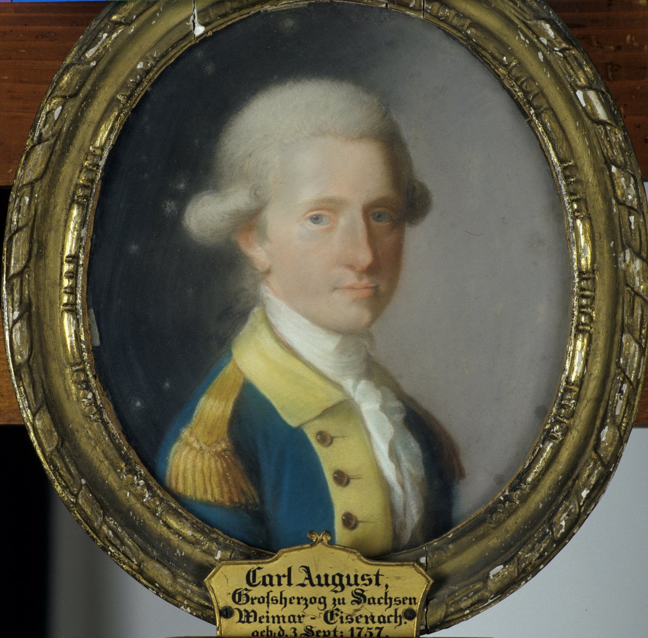 Carl August, de Groothertog van Saksen-Weimar-Eisenach, 1780 door Johann Philipp Bach