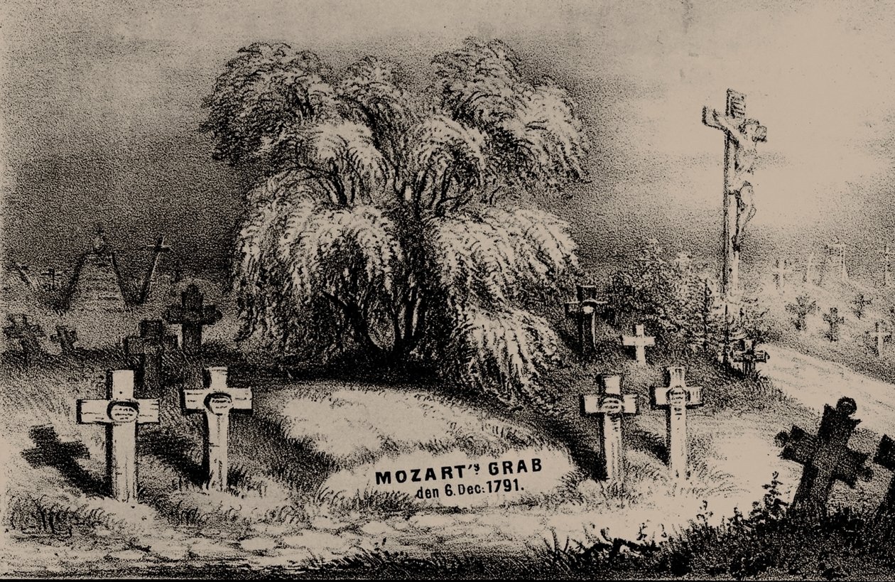 Mozarts grafvraag. Volgens originele brieven van Mozarts weduwe zelf, 1856 door Johann Ritter von Lucam