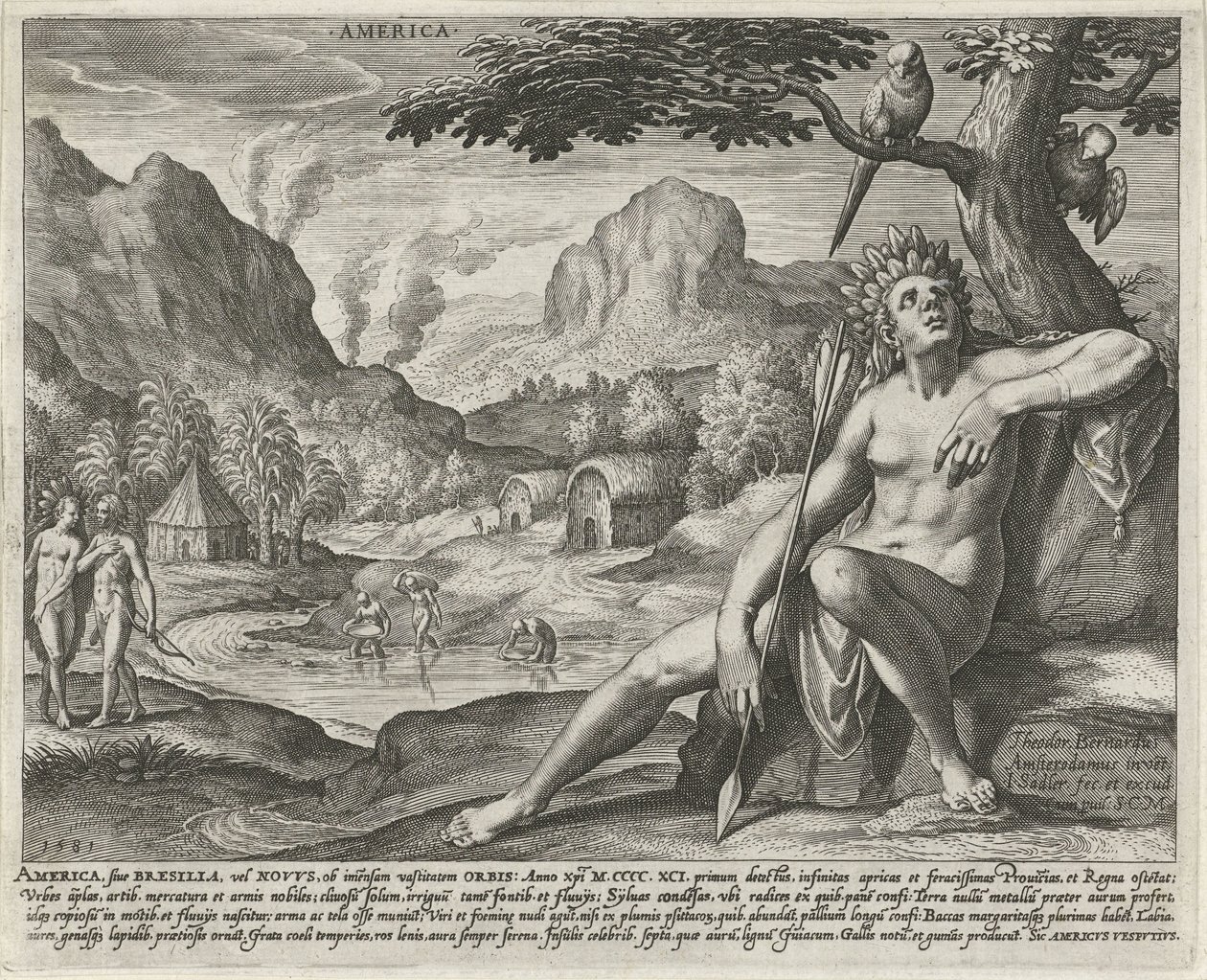 Amerika door Johann Sadeler (I)