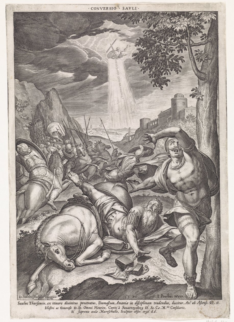 Bekering van Paulus door Johann Sadeler (I)