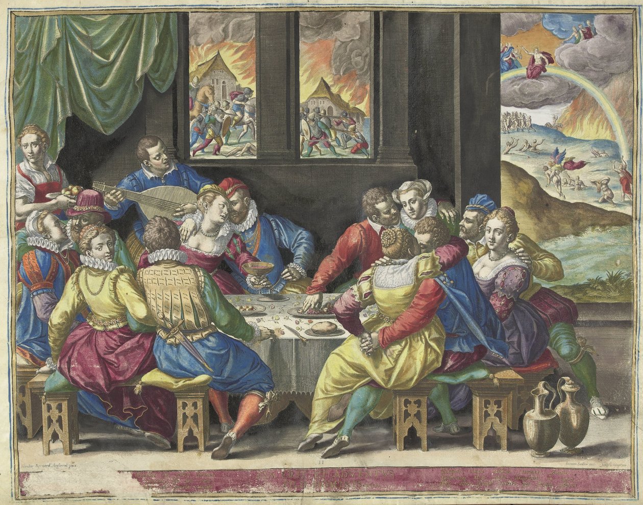 De mensheid wachtend op het Laatste Oordeel door Johann Sadeler (I)