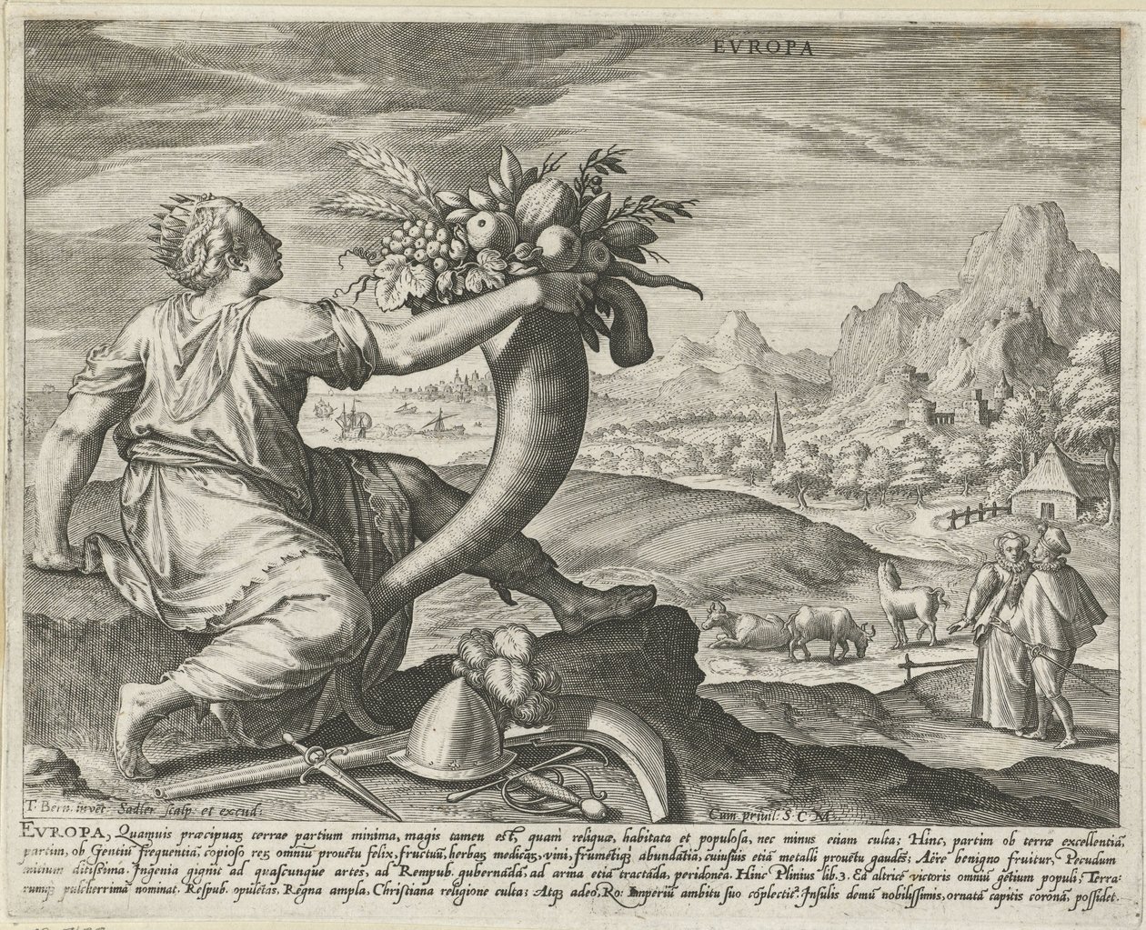 Europa door Johann Sadeler (I)