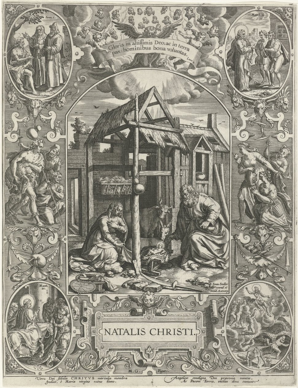 Geboorte van Christus: kerstmis door Johann Sadeler (I)