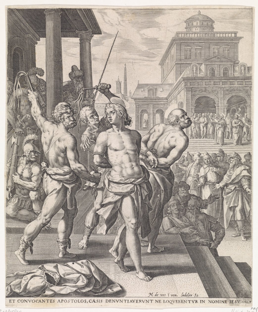 Geseling van de apostelen door Johann Sadeler (I)