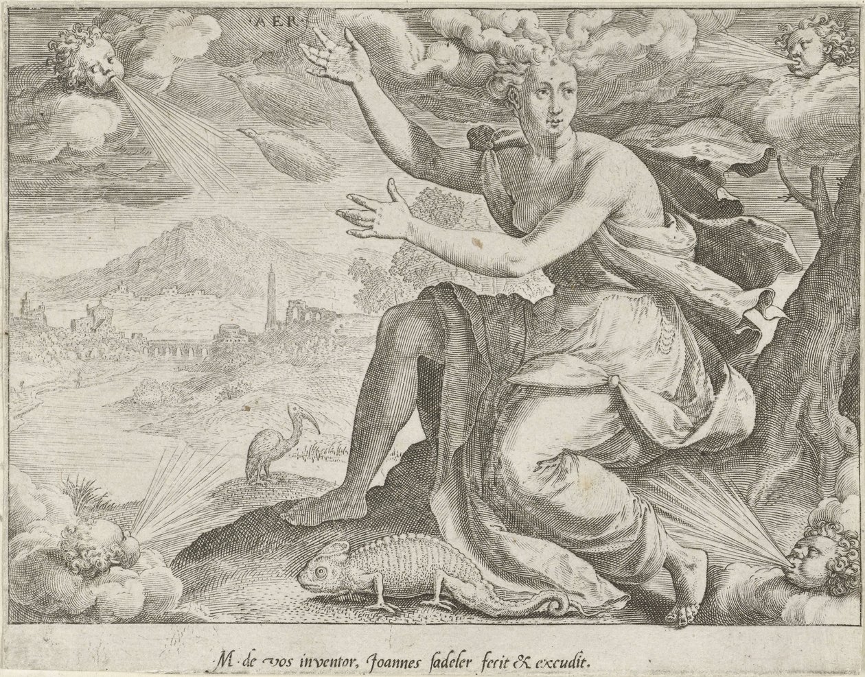 Lucht door Johann Sadeler (I)