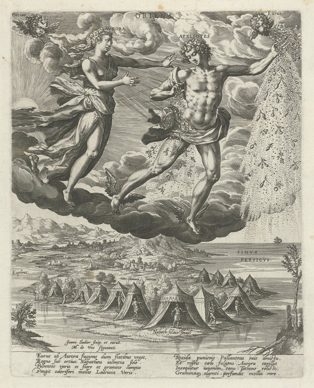 Oostenwind door Johann Sadeler (I)